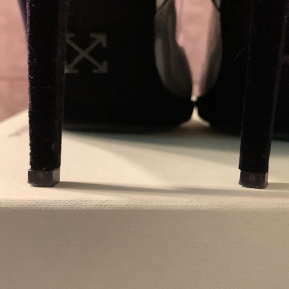 Off-White Silver Ankle Boots - Picture 4 of 7